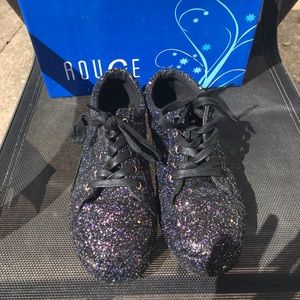 Rouge Black Sparkle Sneakers
